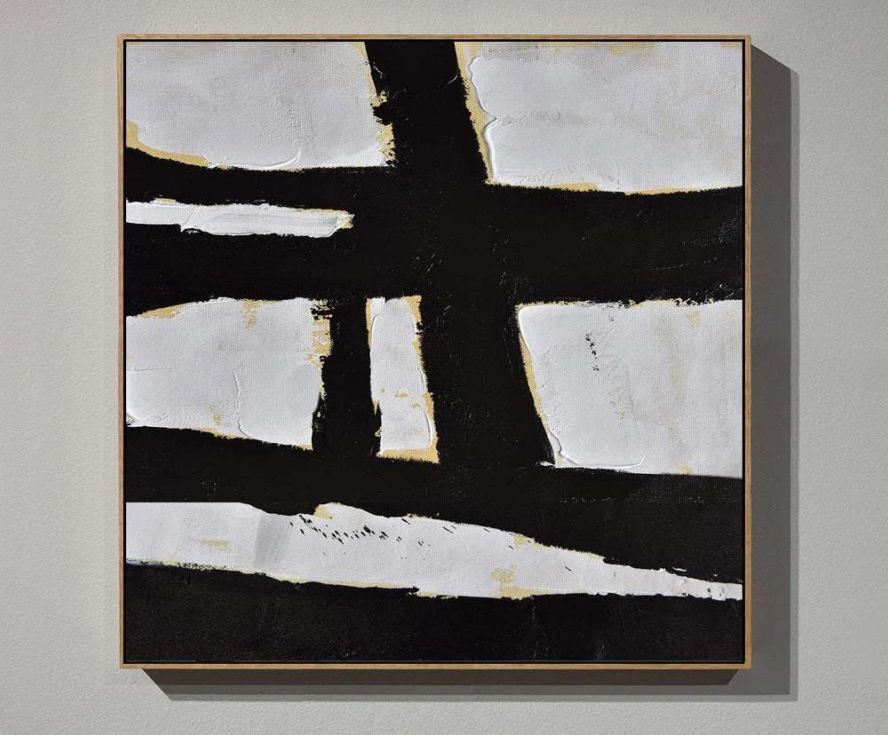 Dining Original Handmade Your Black Days Abstract Canvas Artwork WV12Y